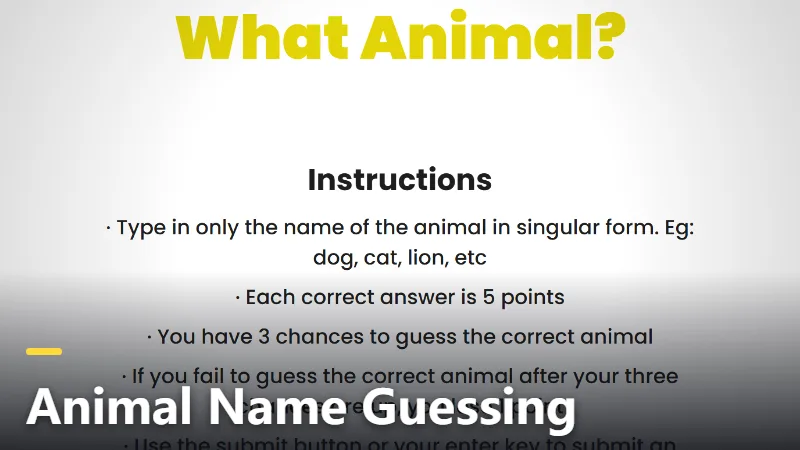 Animal Name Guessing