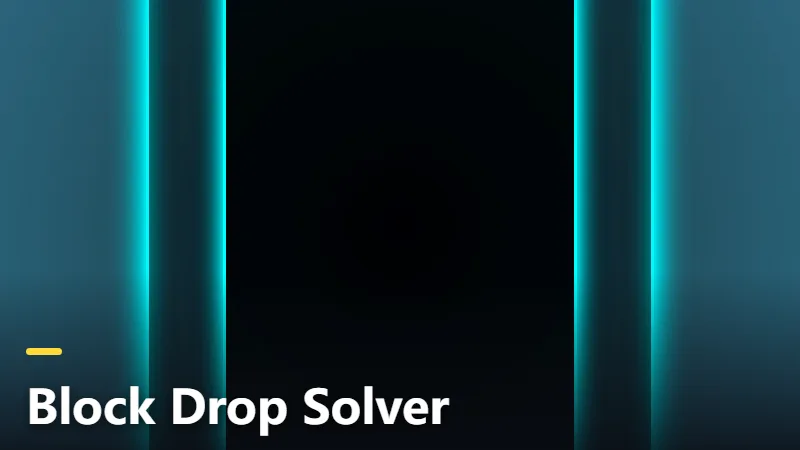 Block Drop Solver