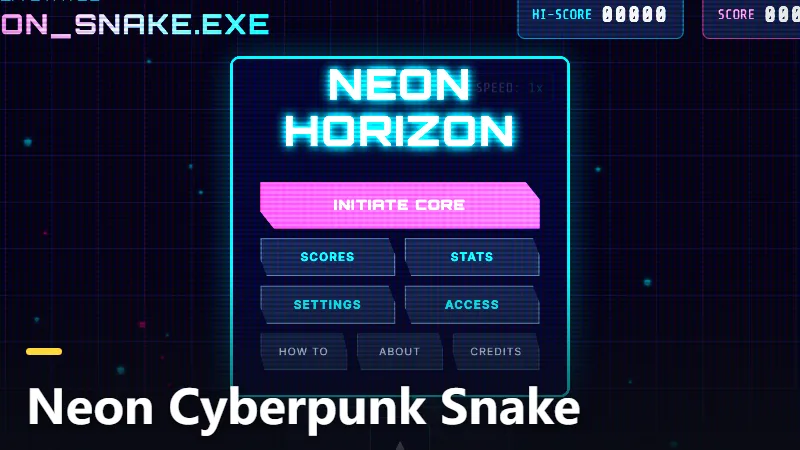 Neon Cyberpunk Snake