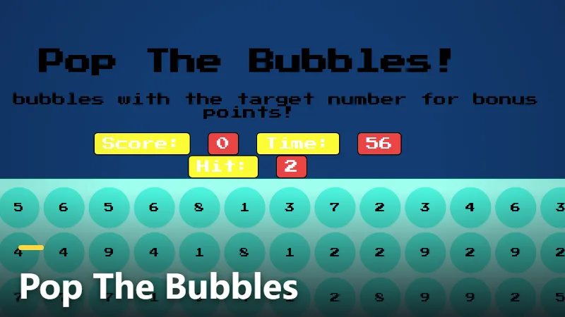 Pop The Bubbles