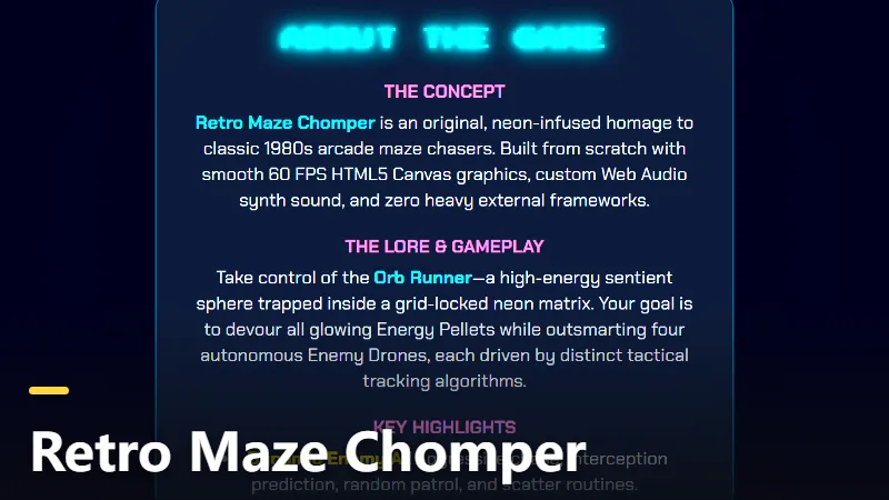 Retro Maze Chomper