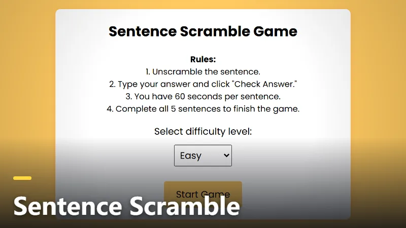 Sentence Scramble