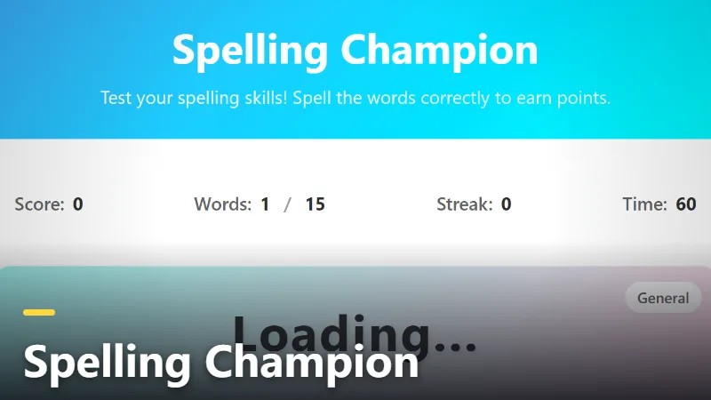Spelling Champion